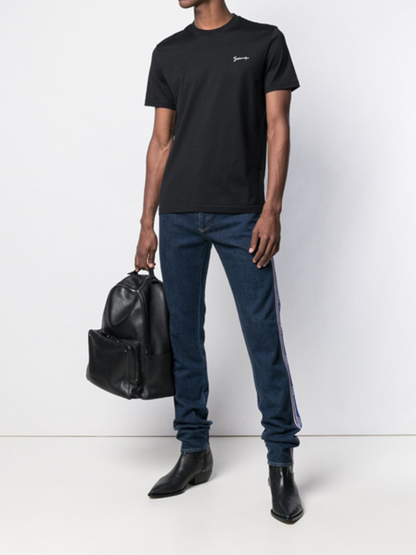 Givenchy Chest Logo Minimal Embroidered Script Signature T-Shirt BM70LR3002