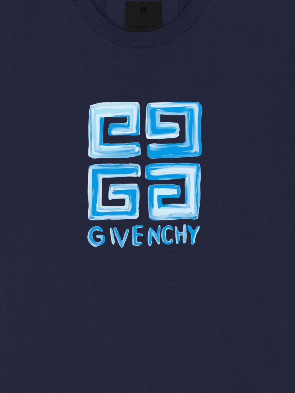 Givenchy 4G Logo Sketch Navy T-Shirt