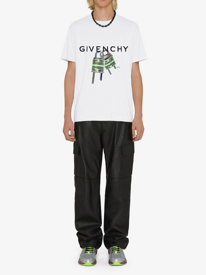 Givenchy Green Padlock T-Shirt BM716G3YBC