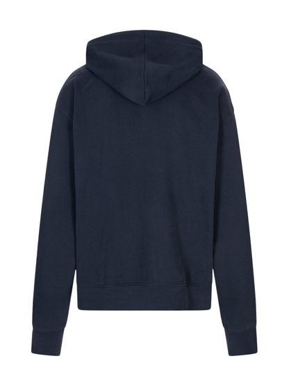 Jacquemus Le Sweatshirt Navy Logo Hooded Sweatshirt Dark Blue HOU00210AJ00028