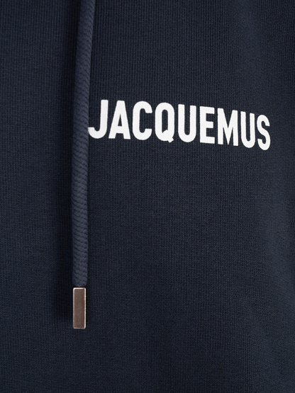 Jacquemus Le Sweatshirt Navy Logo Hooded Sweatshirt Dark Blue HOU00210AJ00028