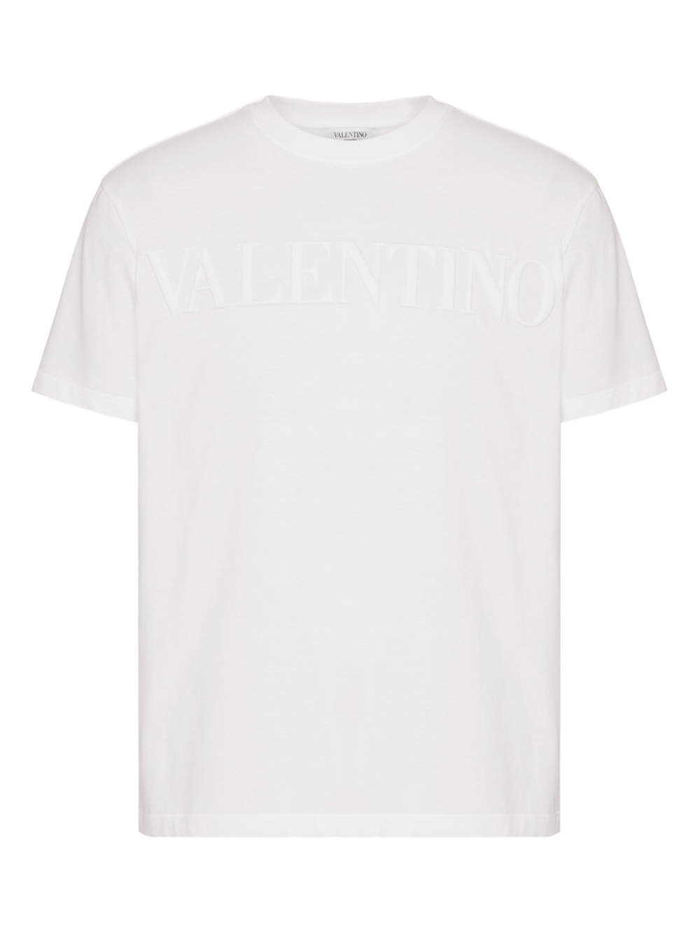 Valentino Logo Embossed T-Shirt White XV3MG08Y843