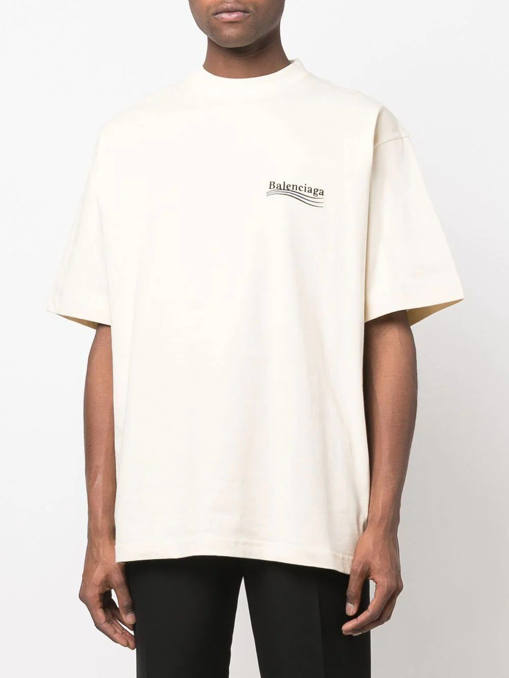 Balenciaga oversized logo sales t shirt