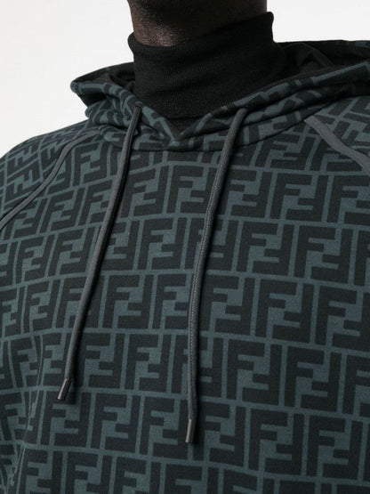 Fendi FF Zucca Monogram Hooded Sweatshirt FY0945A6ZT